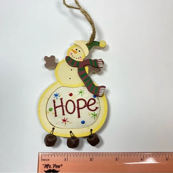 Hope Snowman Christmas Ornament - Picture 3 of 4